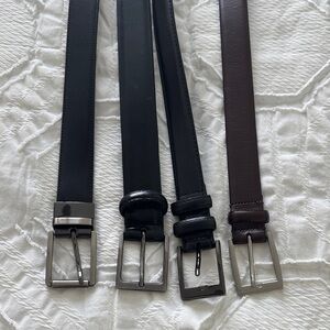 Men's Black and Brown Leather Belts